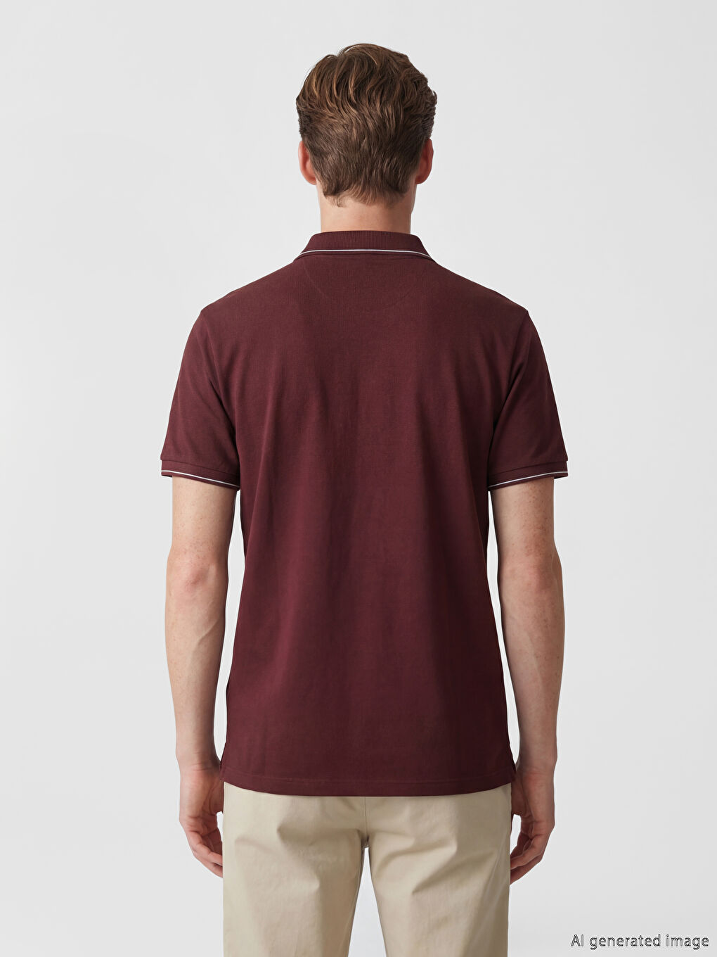 Polo Collar Pique Men's T-Shirt-2