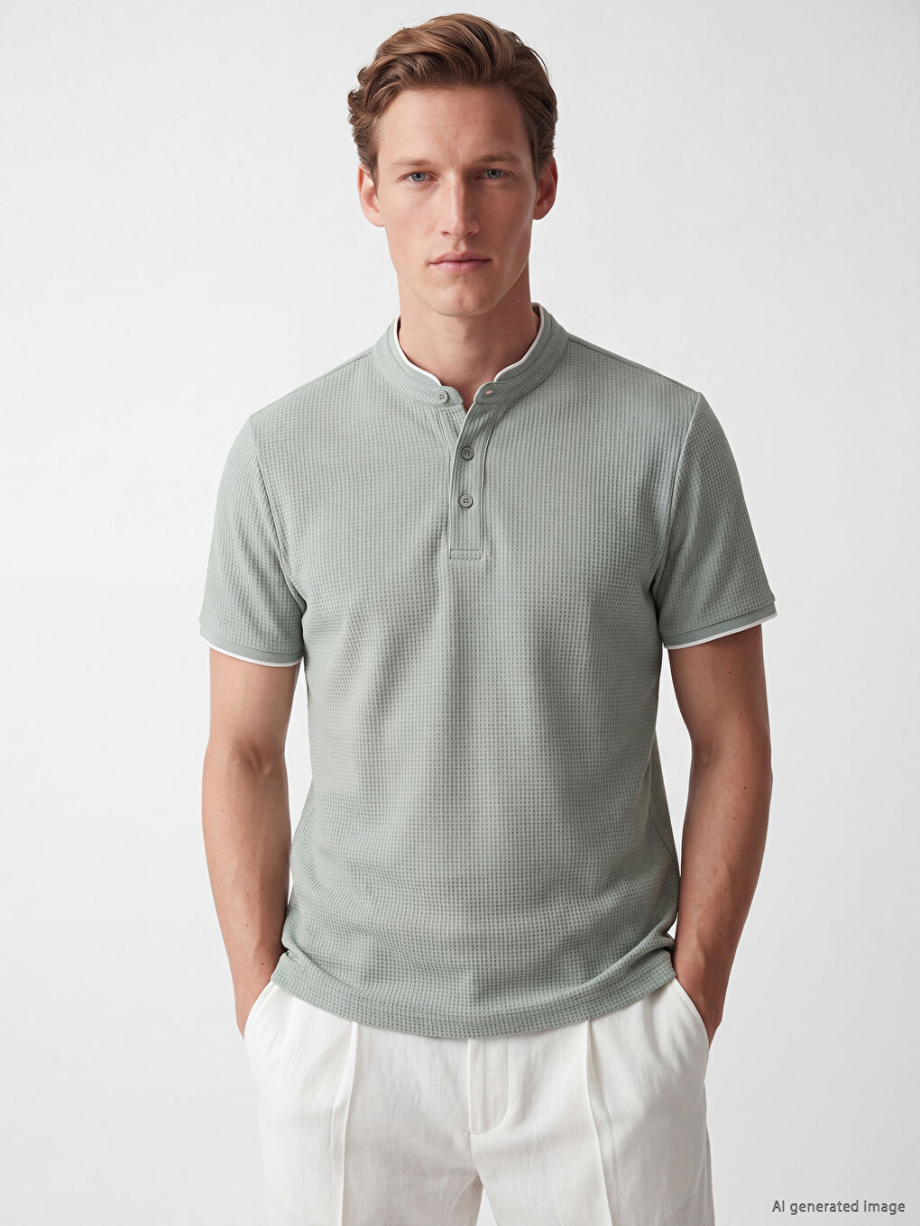 Grandad Collar Jersey Men's T-shirt
