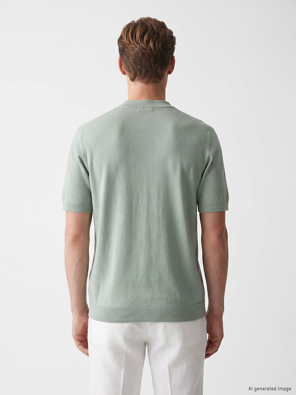 Grandad Collar Jersey Men's T-shirt-3