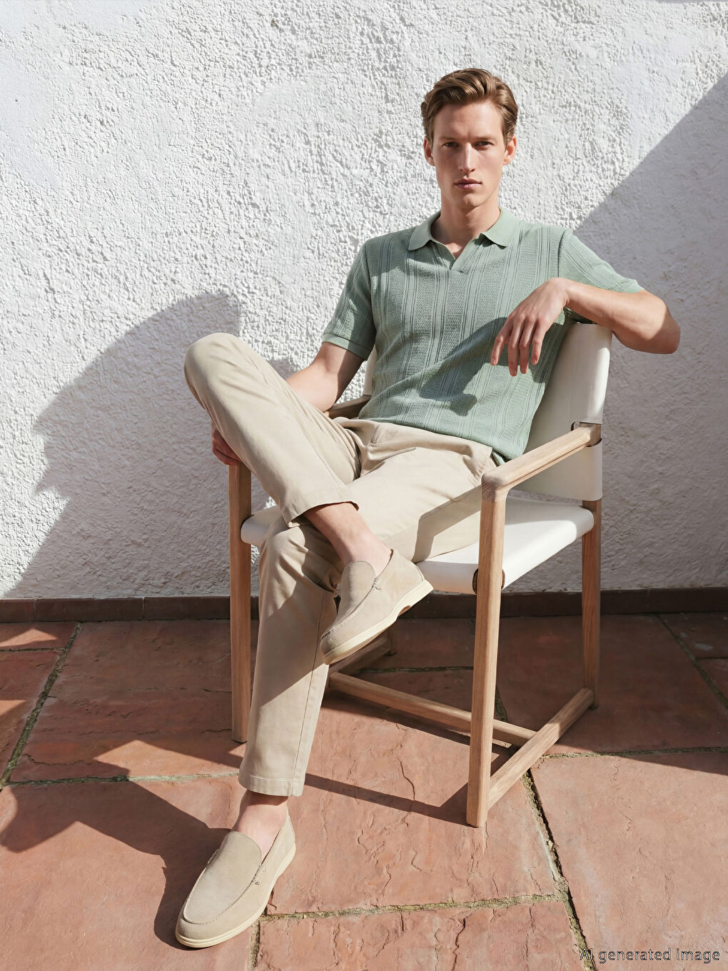 Yeşil Polo Yaka Erkek Tişört