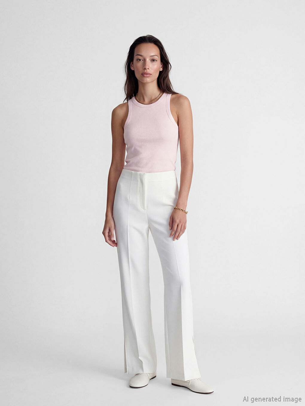 Žena RUŽIČASTA Majica bez rukava-1