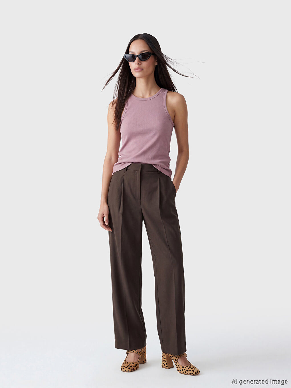 Женская майка с круглым вырезом-1