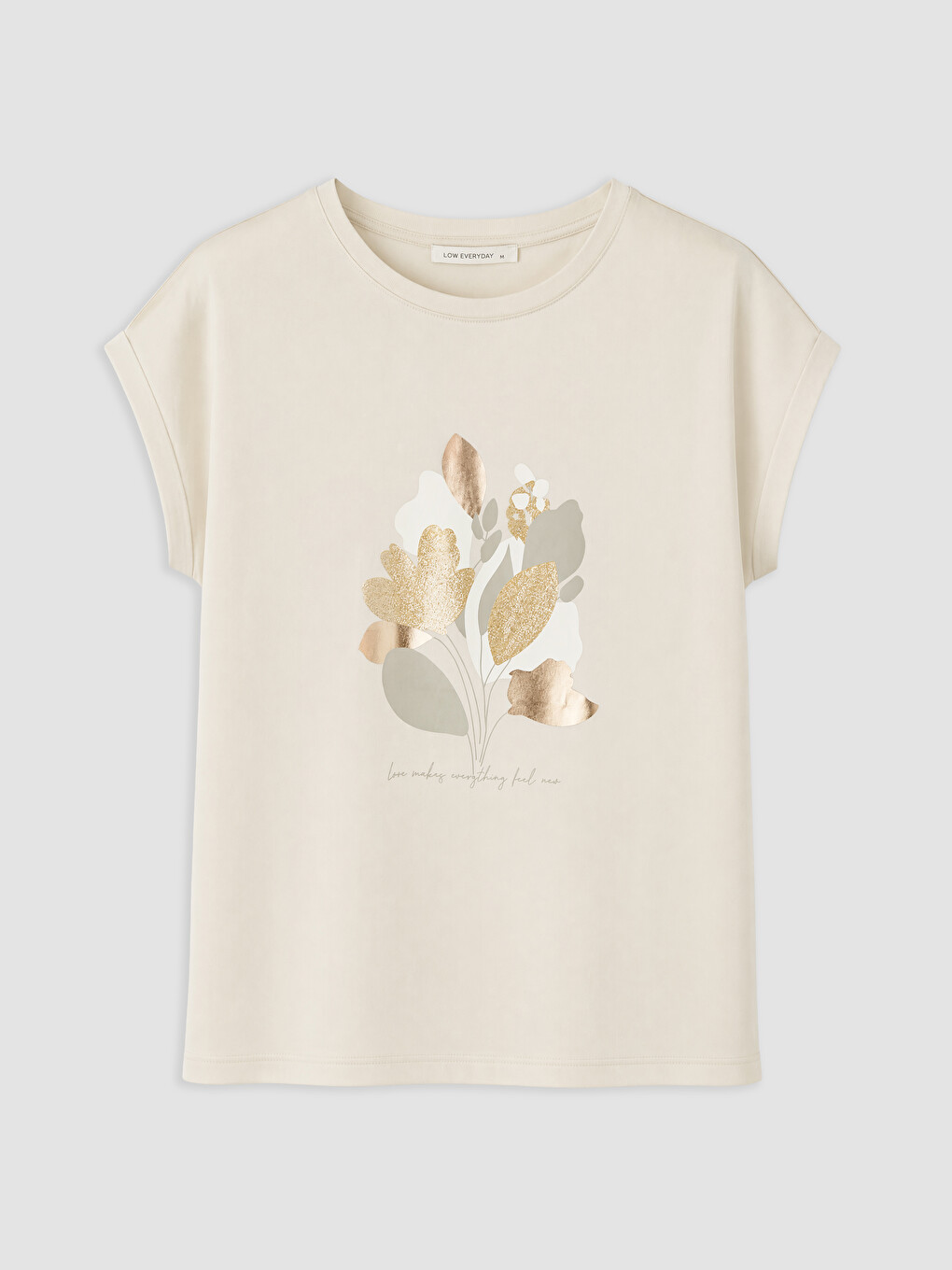 Crew Neck Floral Printed Women's T-shirt
