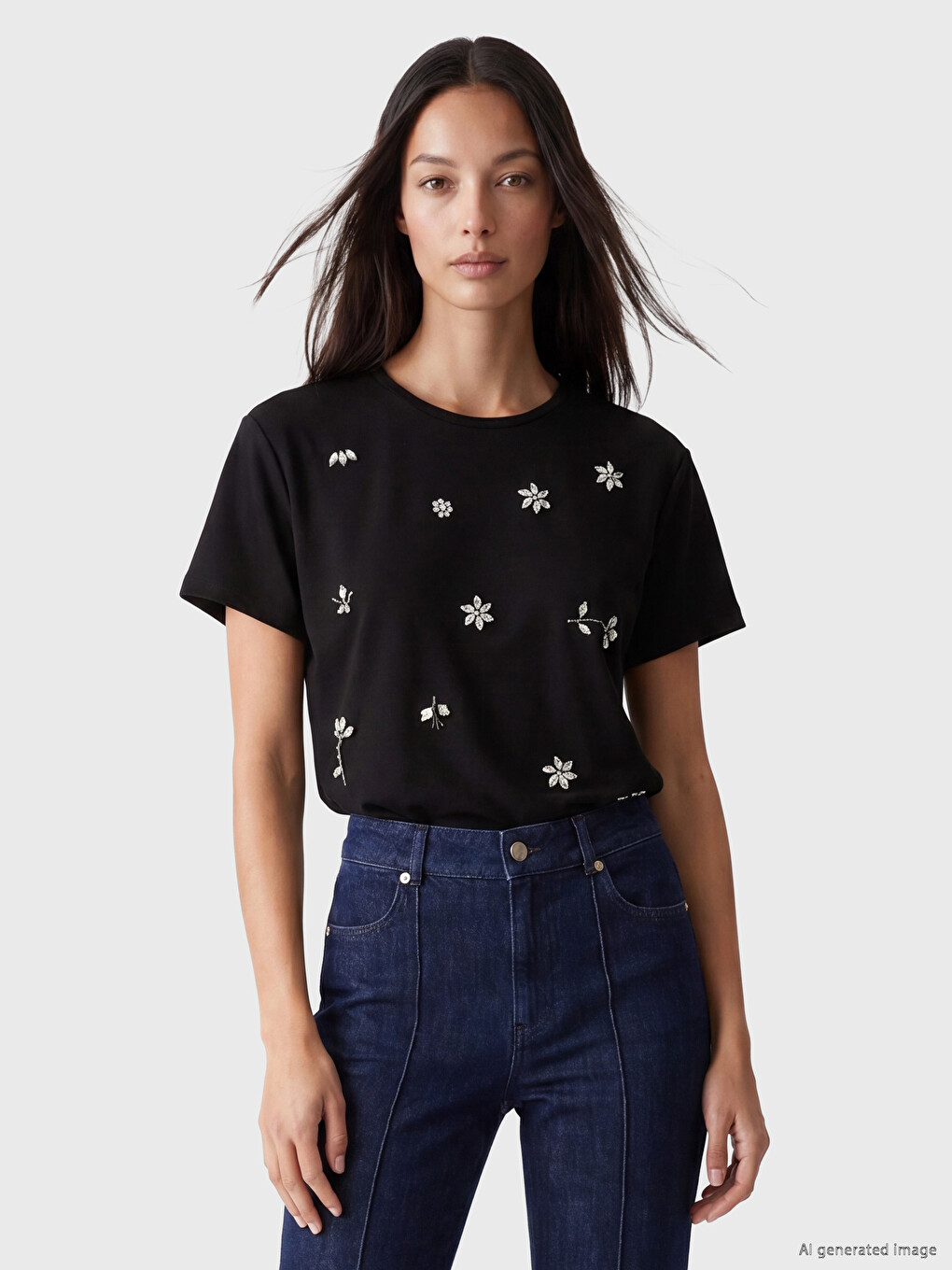 Soft Touch Rhinestone Embellished Blouse