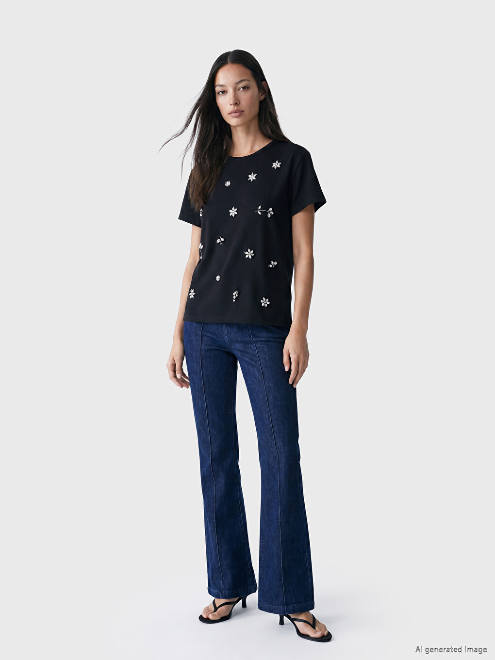 Soft Touch Rhinestone Embellished Blouse-1