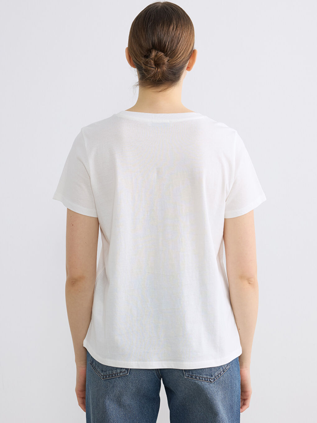 Woman ECRU T-Shirt-3