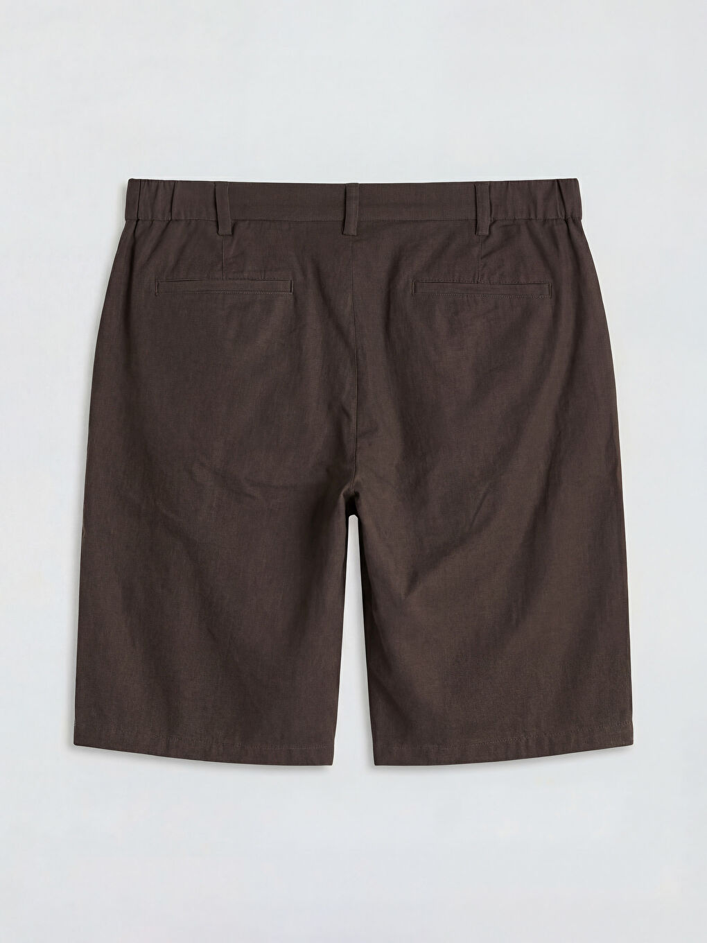 Standard Fit Linen Look Men's Shorts-3