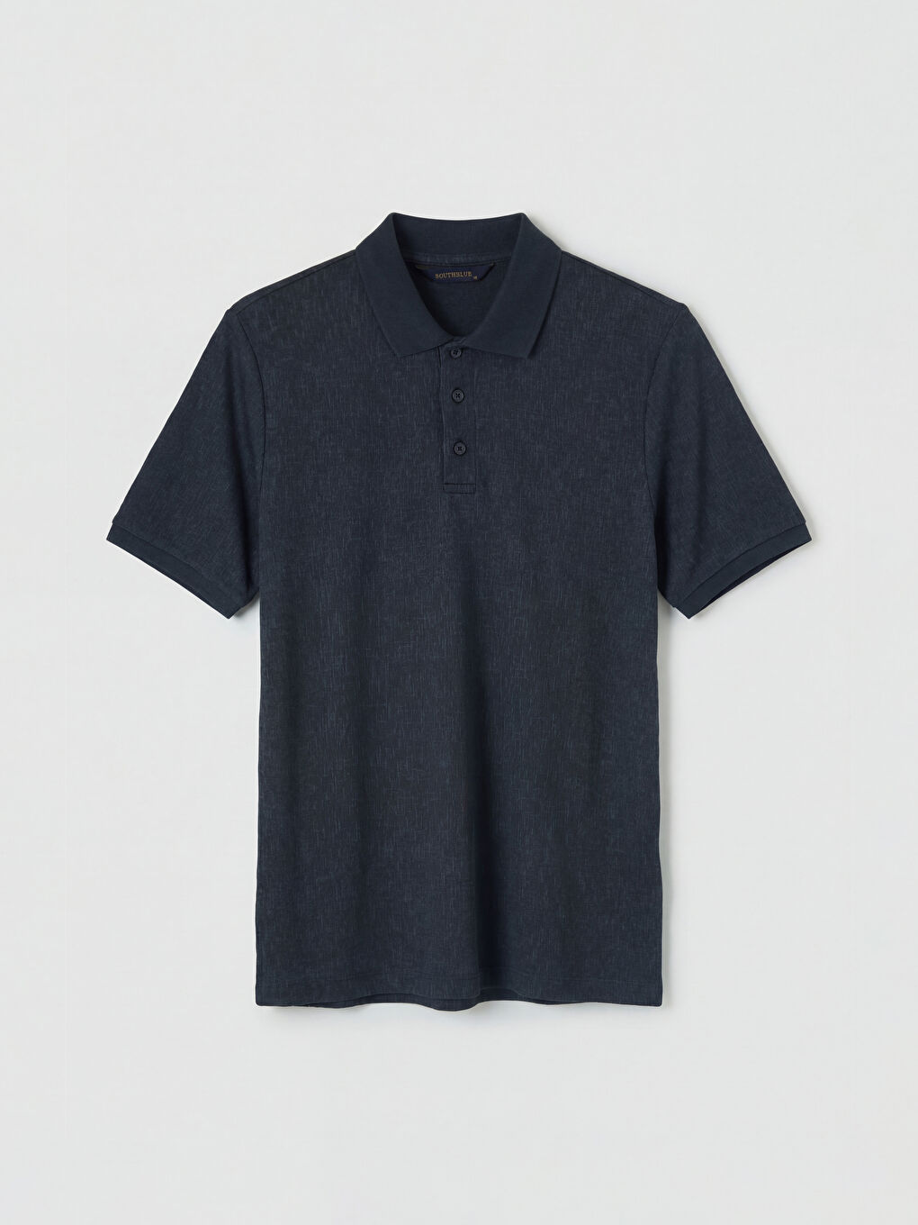 Polo Collar Textured Men's T-Shirt-4