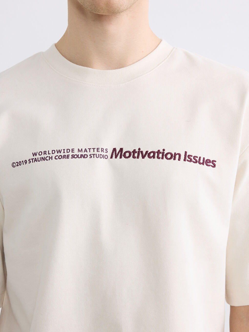 Men's Crew Neck Printed Jersey T-Shirt-2