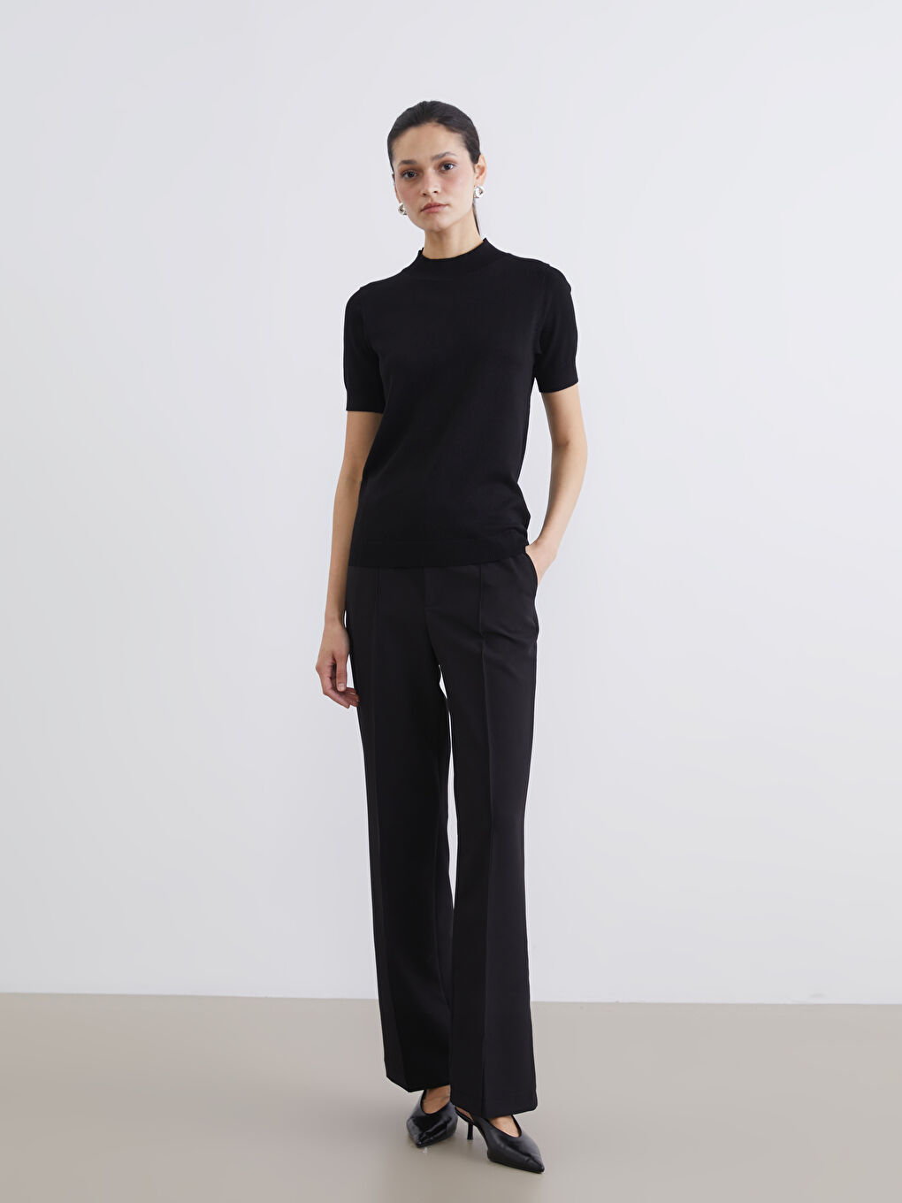 Women's Turtleneck Knit Sweater-1