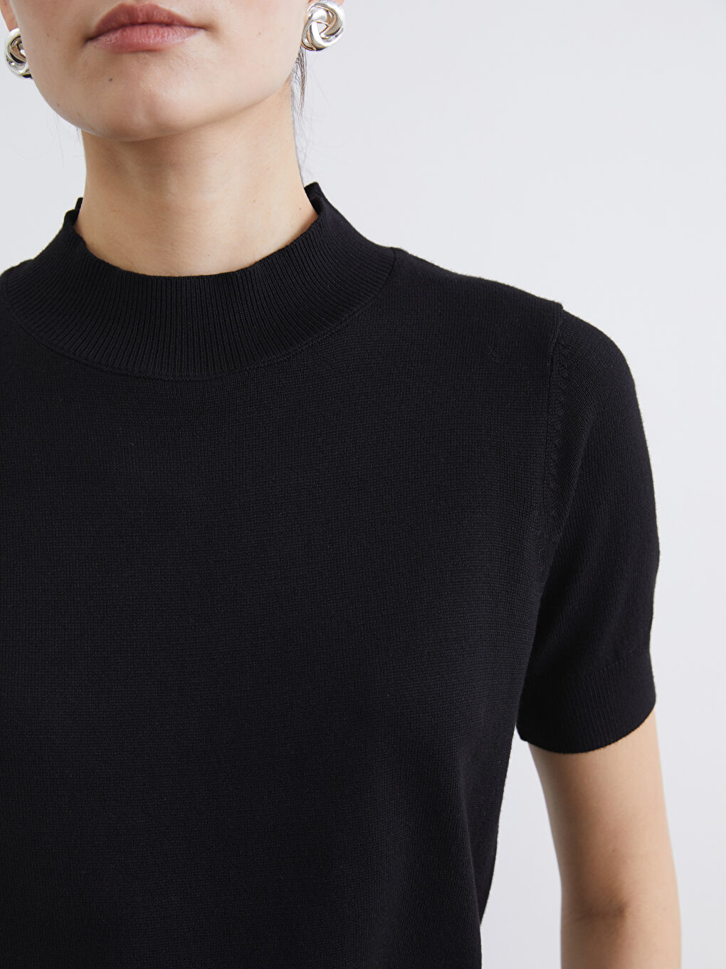 Women's Turtleneck Knit Sweater-2