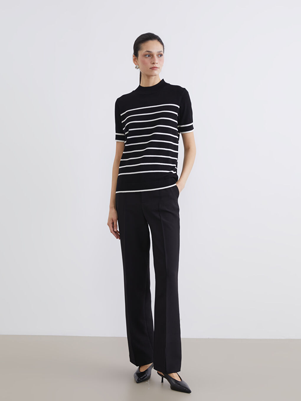 كنزة صوفية بيج امرأة-1