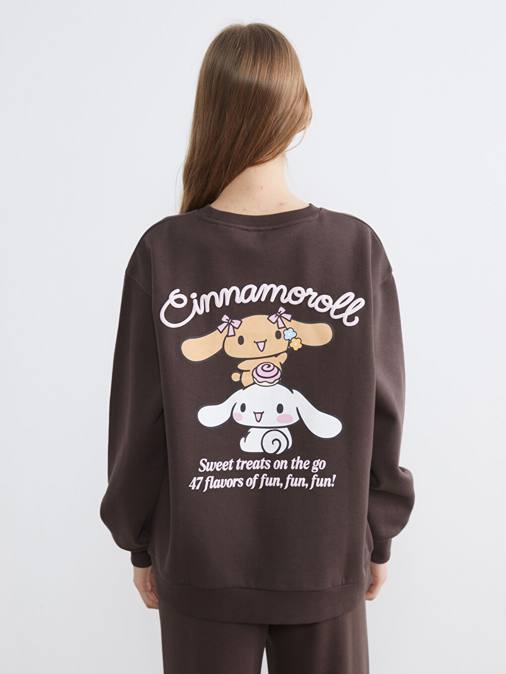 Cinnamoroll štampana ženska oversized dukserica-3
