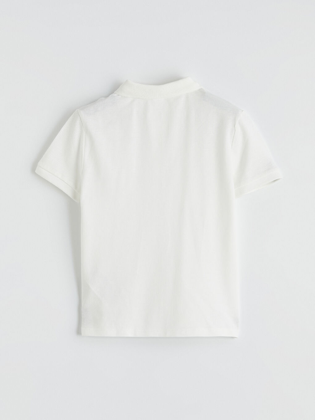 Ekru Polo Yaka Erkek Çocuk Pike Tişört-2