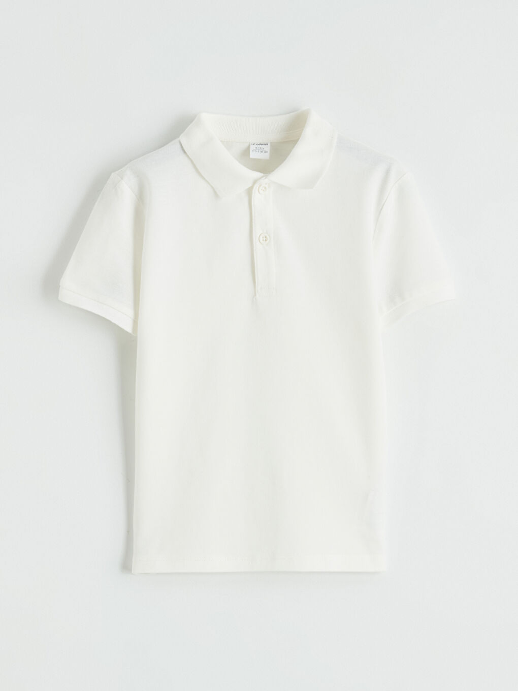 Ekru Polo Yaka Erkek Çocuk Pike Tişört-1