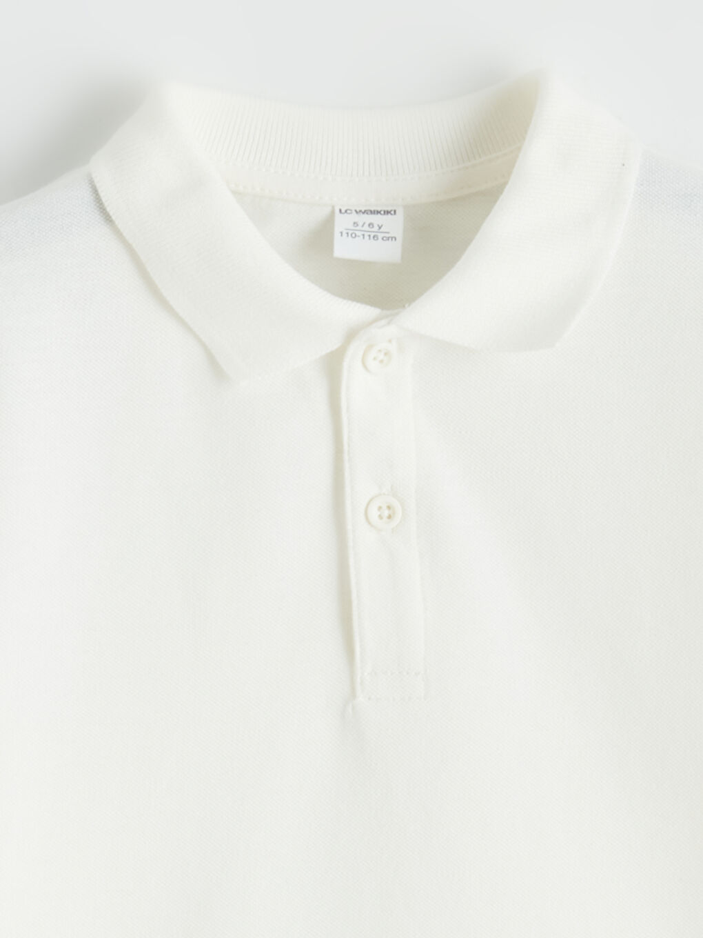 Ekru Polo Yaka Erkek Çocuk Pike Tişört-2