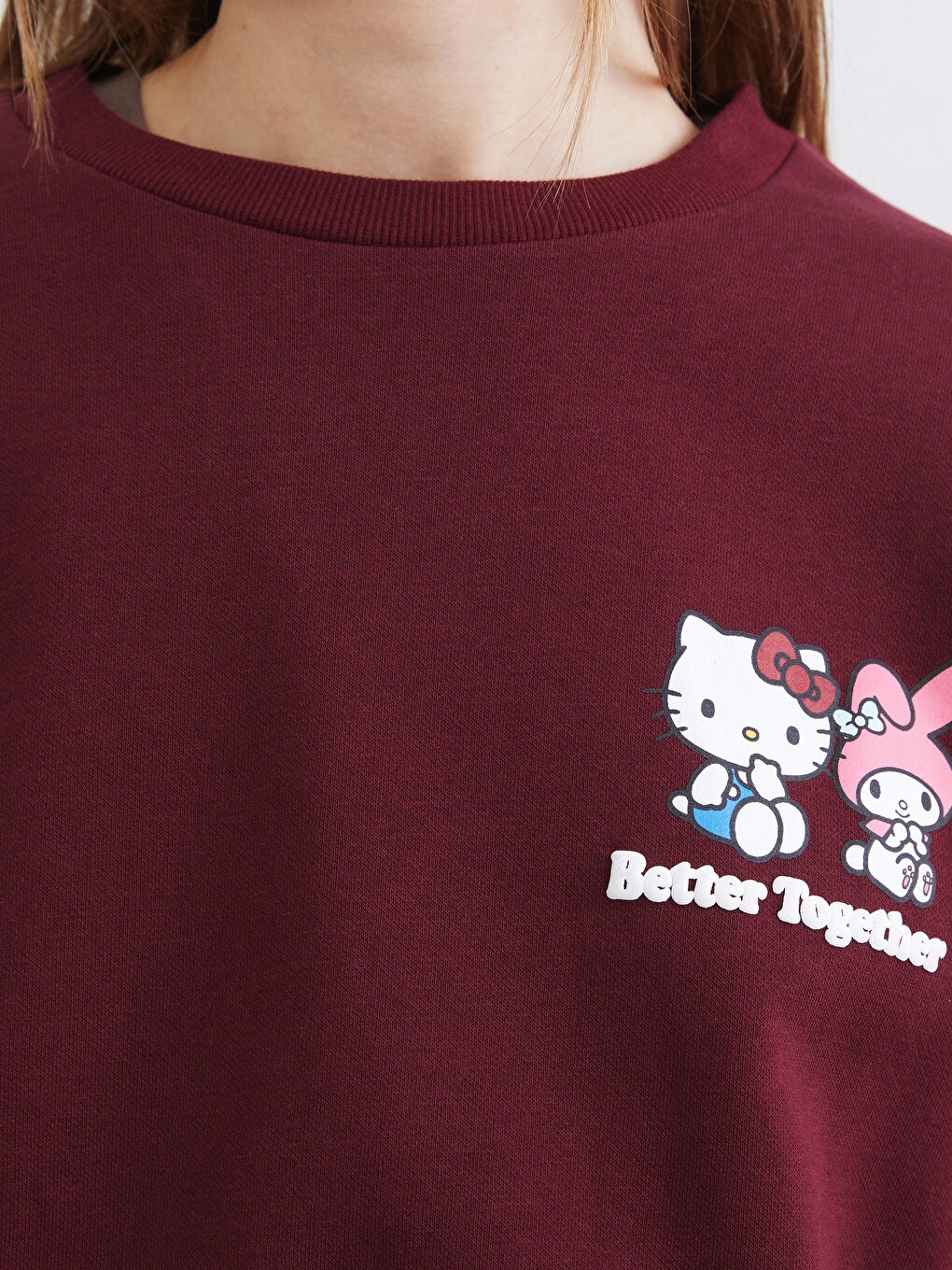 Hello Kitty Print Women's Oversized Sweatshirt-2