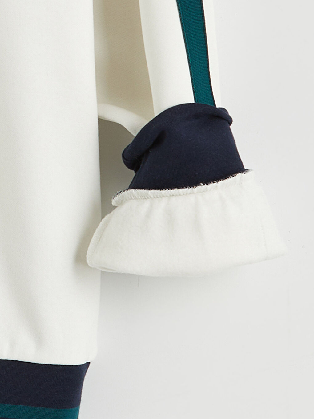 Ekru Polo Yaka Baskılı Erkek Sweatshirt-5