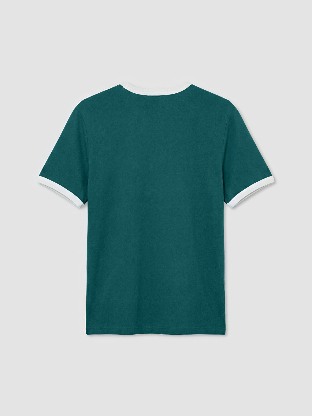 Yeşil Bisiklet Yaka Erkek Penye Tişört-1