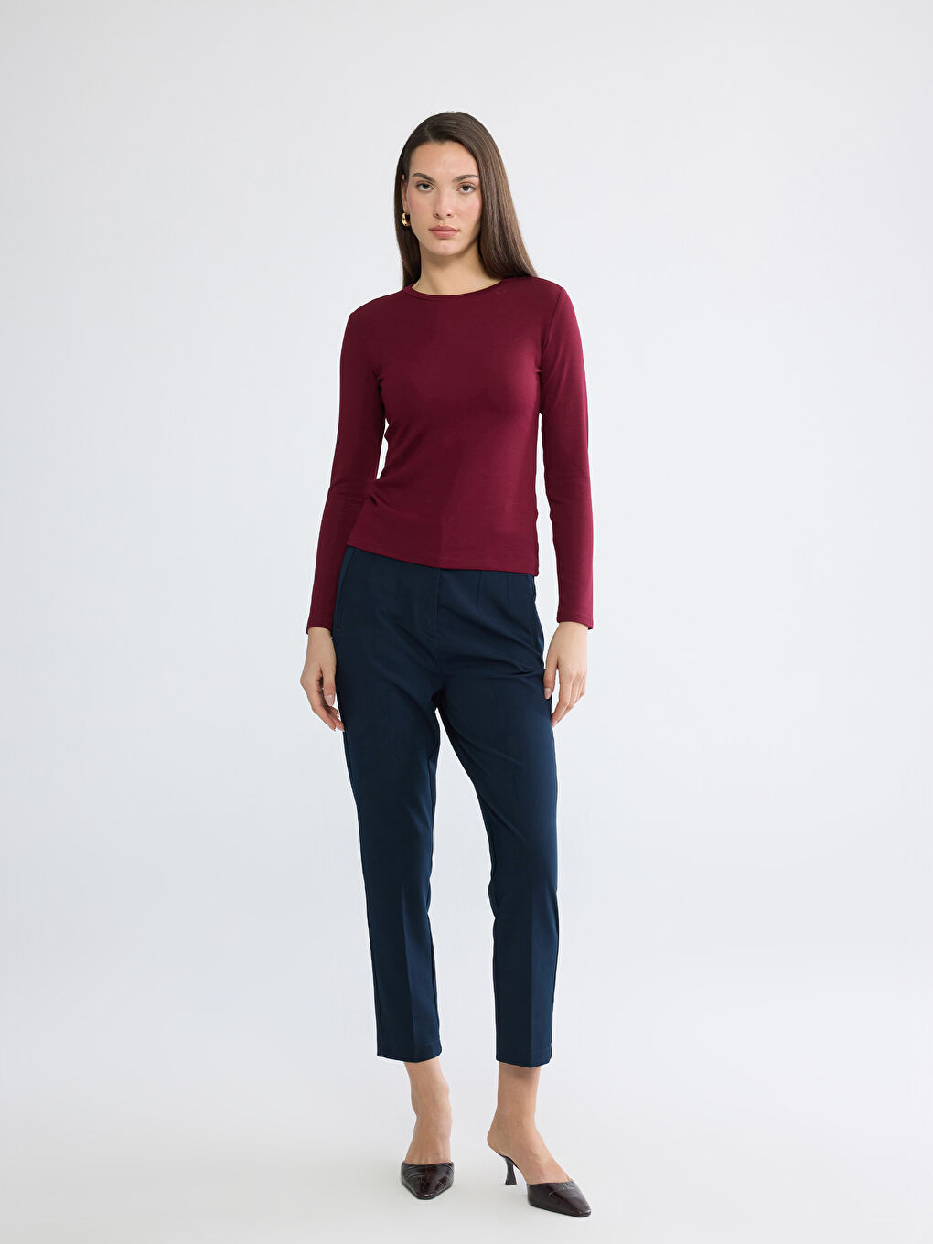 Әйелдерге арналған дөңгелек жағалы боди-1