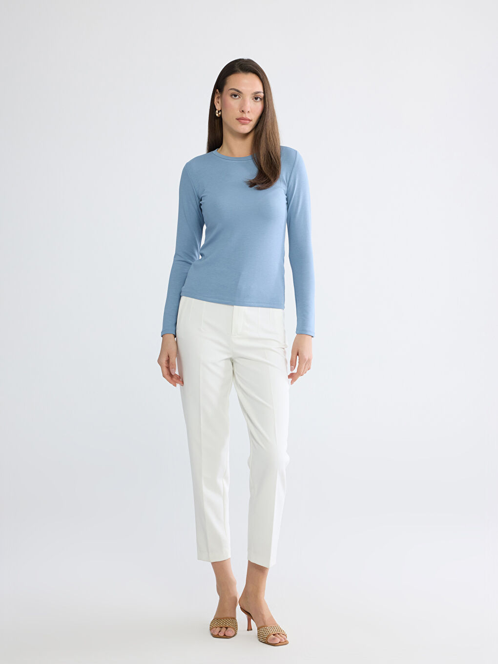 Mavi Bisiklet Yaka Soft Touch Kadın Body-2