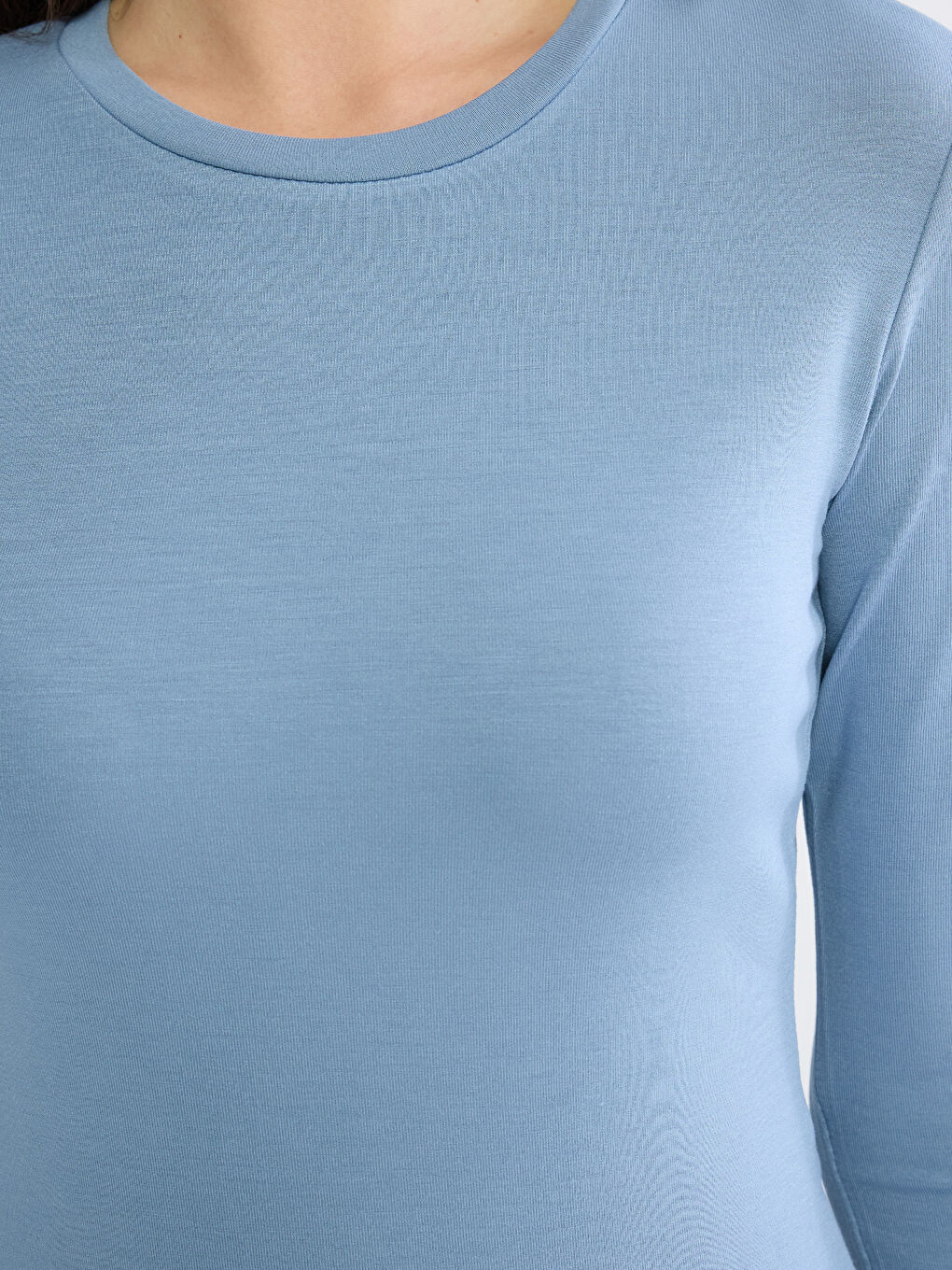 Mavi Bisiklet Yaka Soft Touch Kadın Body-3