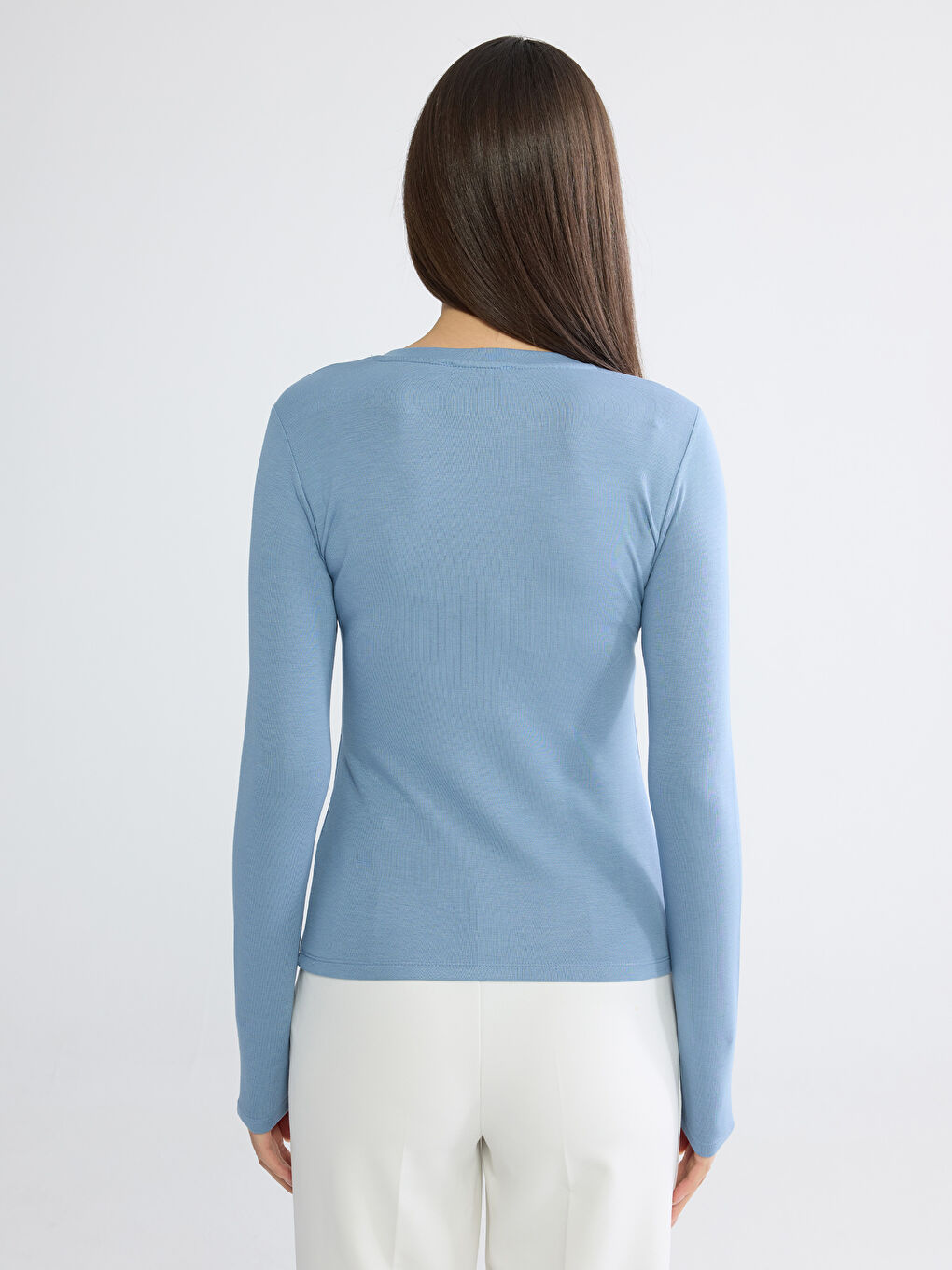 Mavi Bisiklet Yaka Soft Touch Kadın Body-4