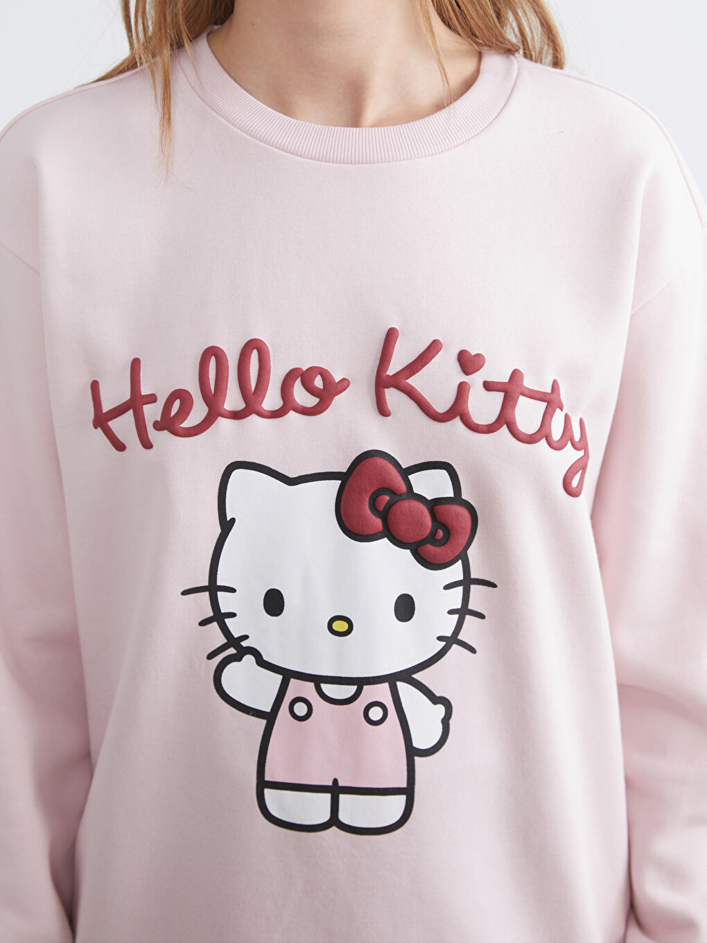 Hello Kitty Printed Women's Oversized Sweatshirt-2