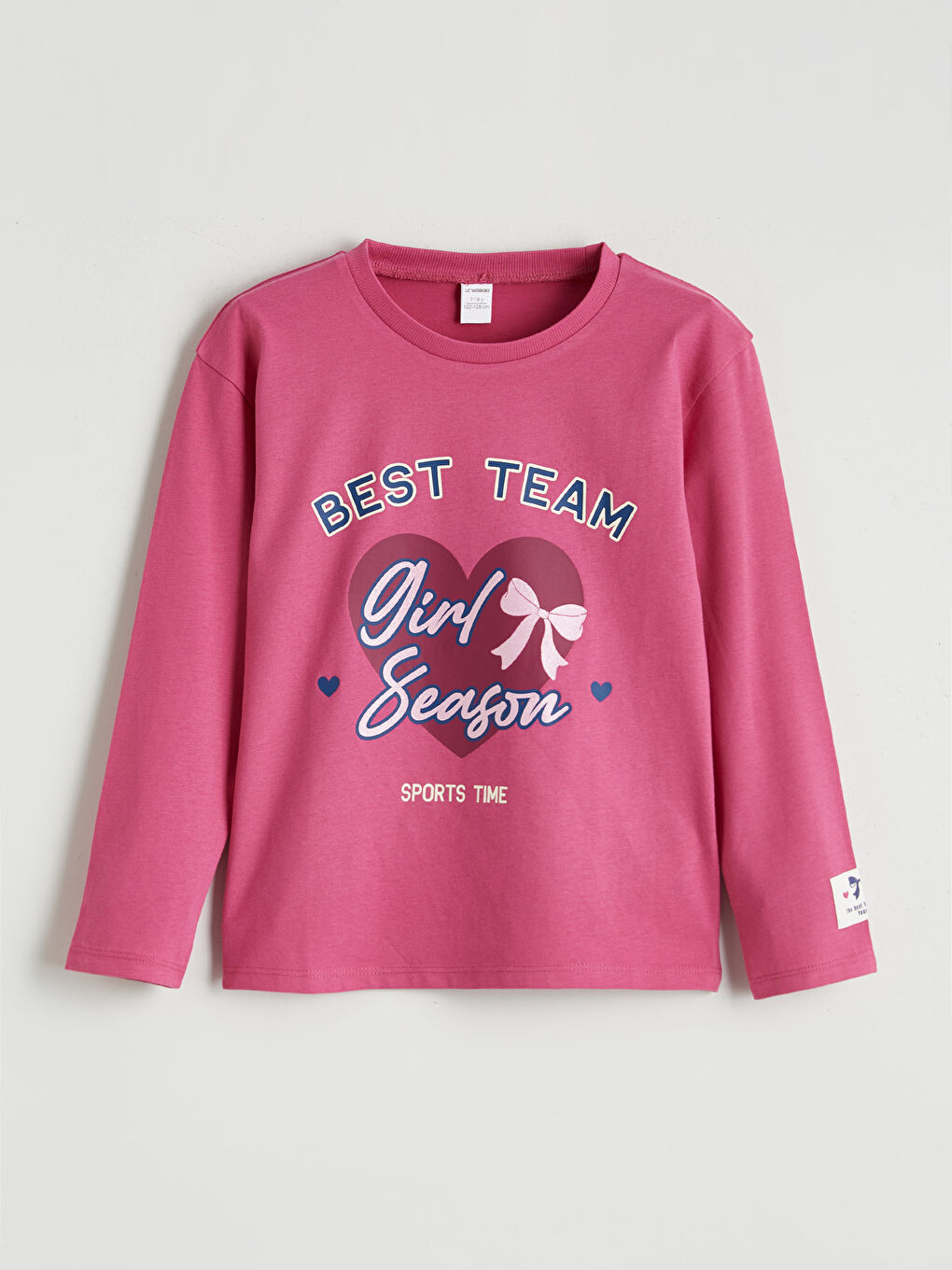 Pembe Uzun Kollu Kız Çocuk Sweatshirt 2'li-2