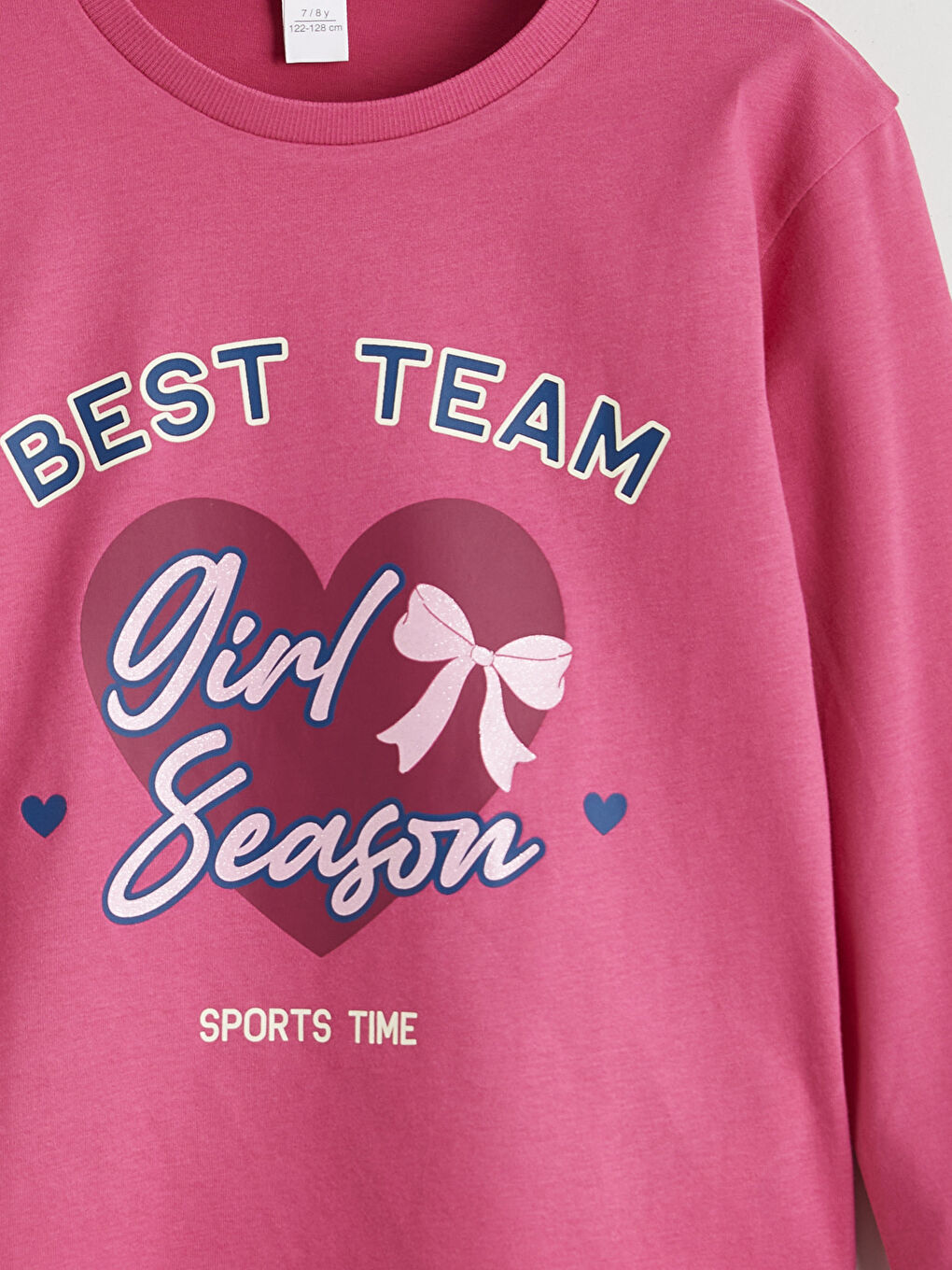 Pembe Uzun Kollu Kız Çocuk Sweatshirt 2'li-6