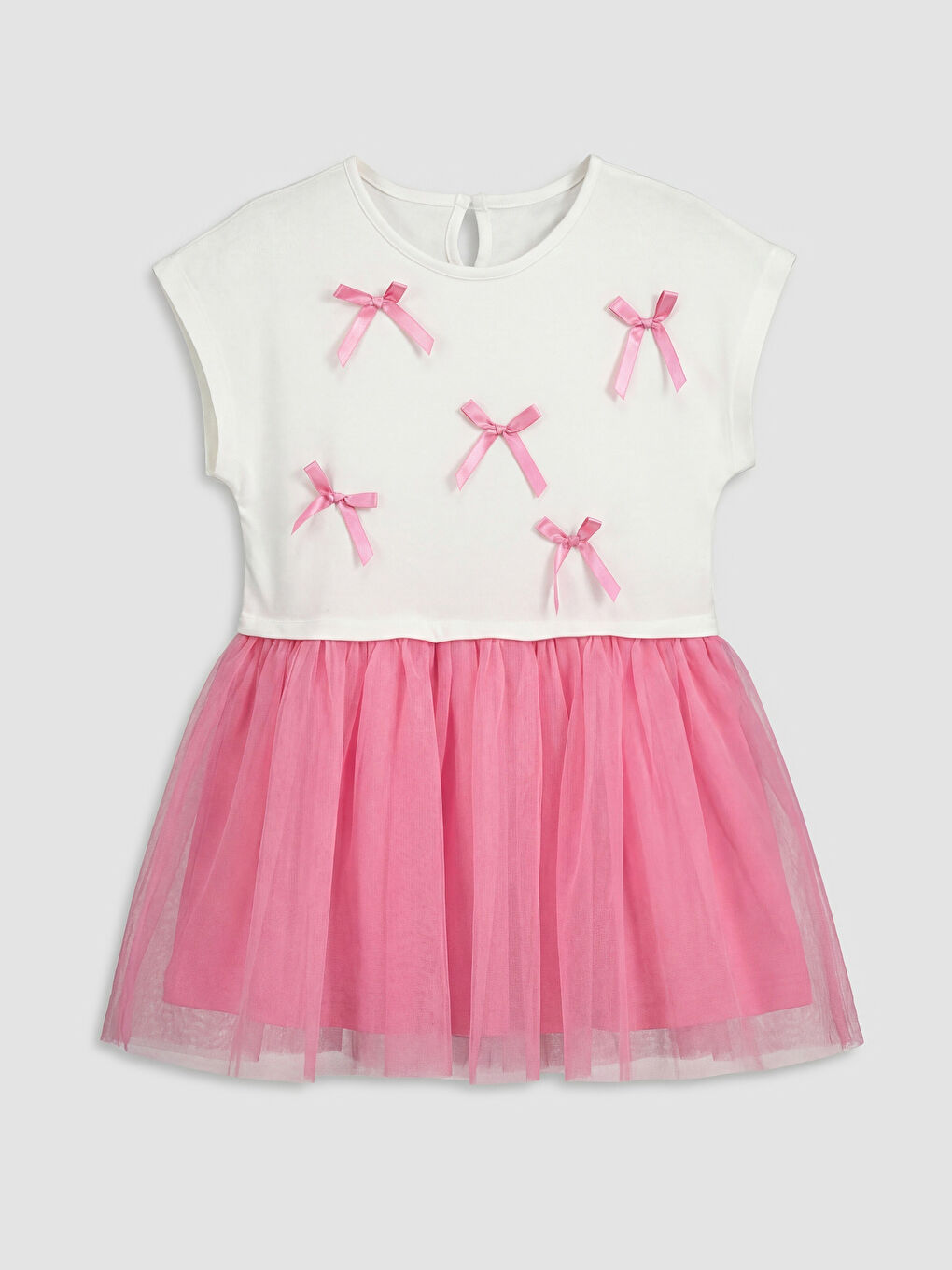 Girls' Tulle Dress with Bow