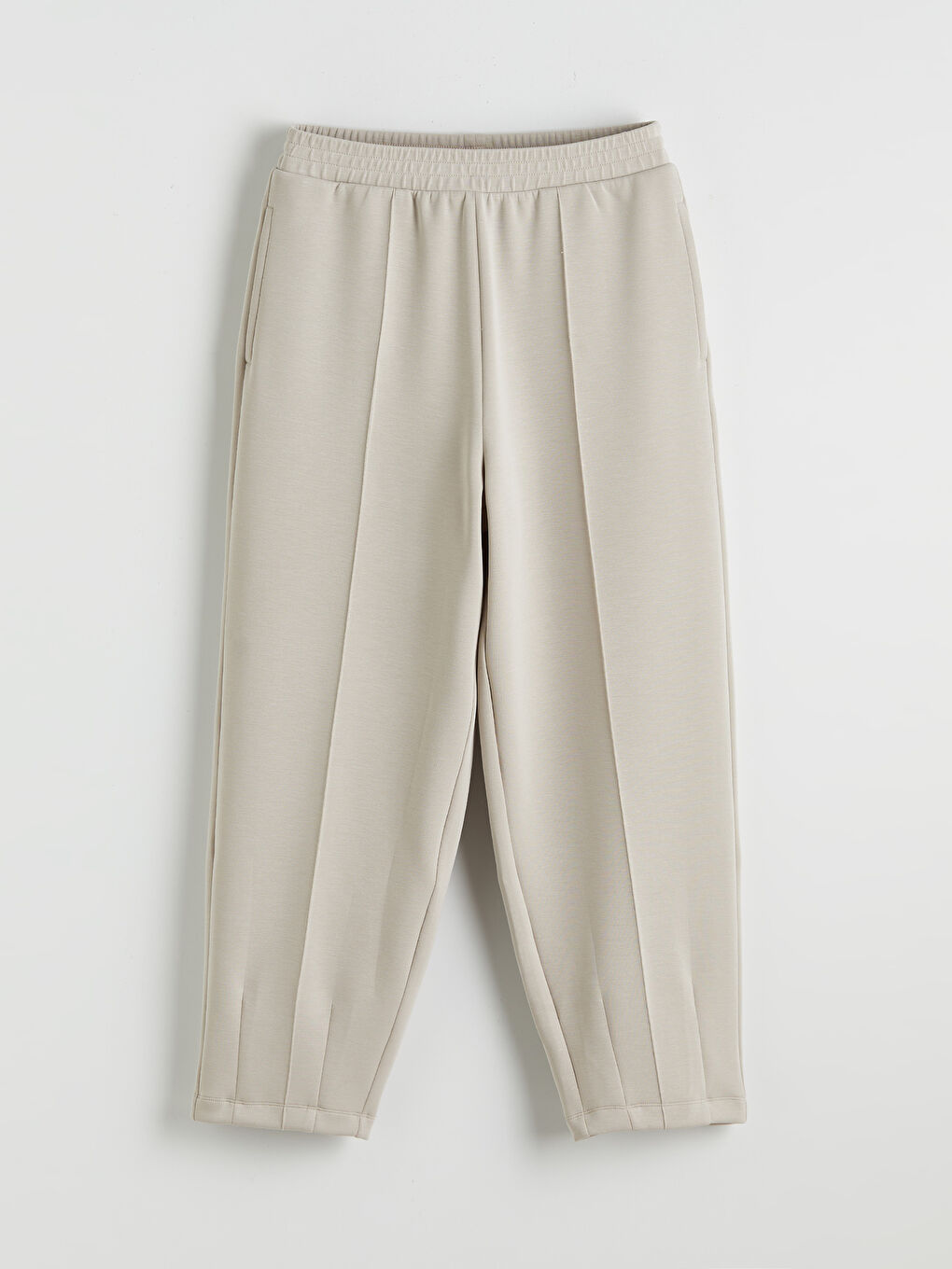 Gri Beli Lastikli Modal Karışımlı Kadın Eşofman Altı