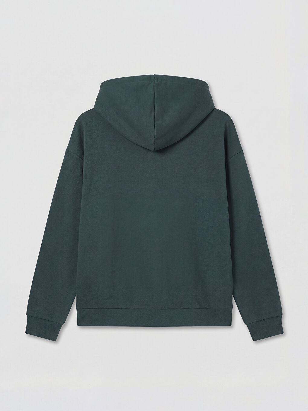 Yeşil Kapüşonlu Oversize Kadın Fermuarlı Sweatshirt-1