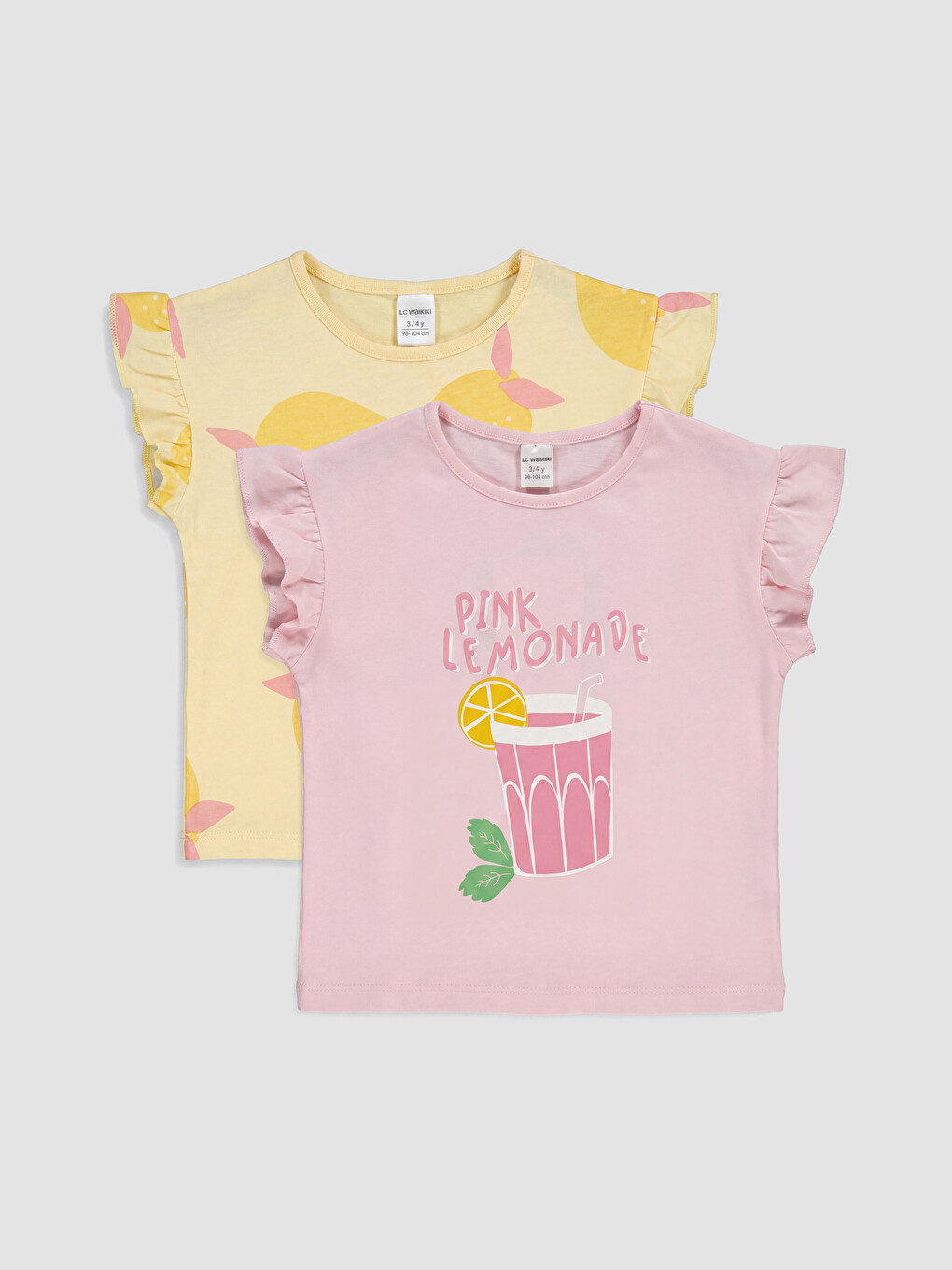 Ruffled Girls' T-Shirt 2 Pack