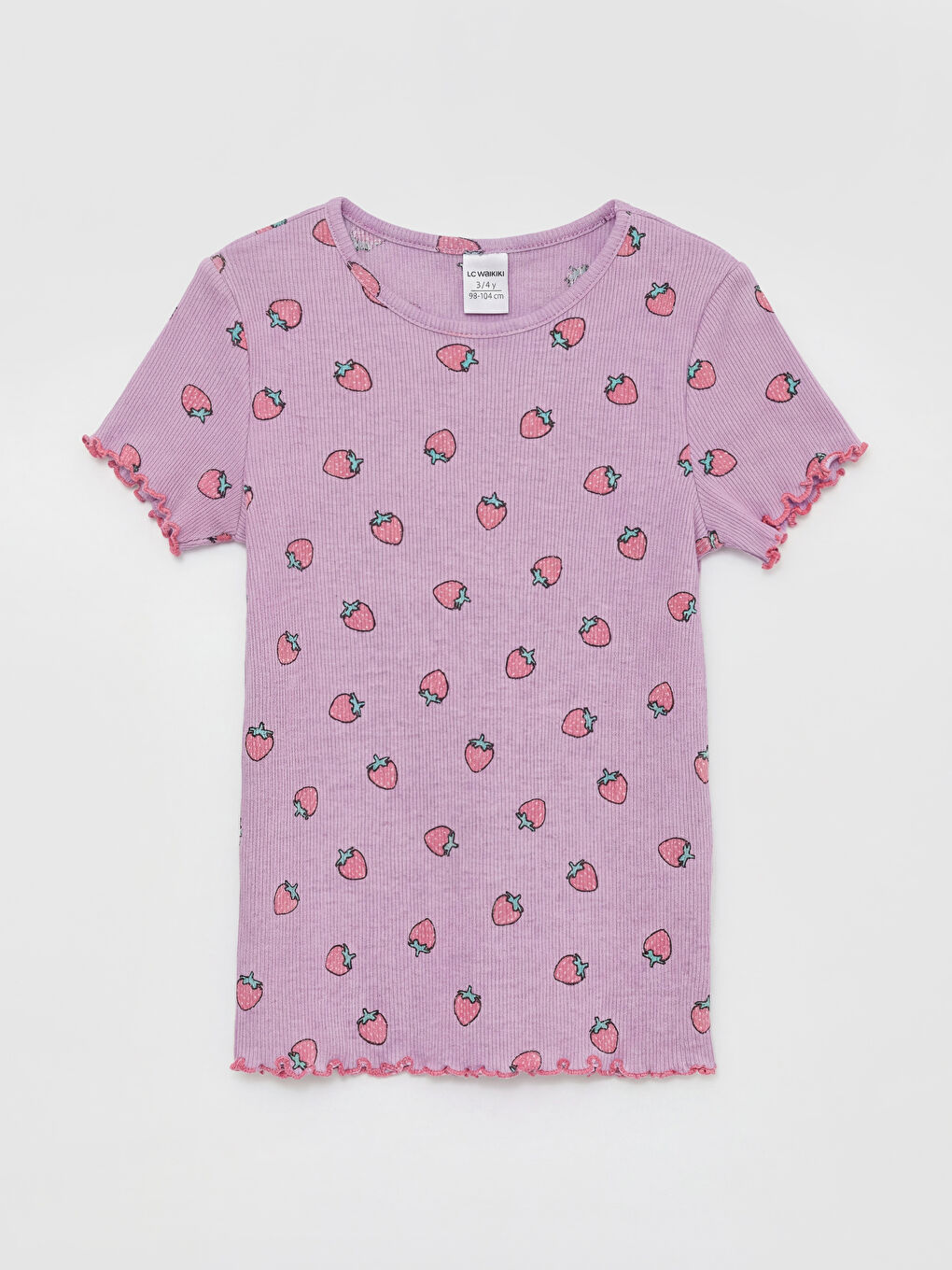 تي شيرت مضلع مطبوع للبنات عبوة من 2 قطعة-4