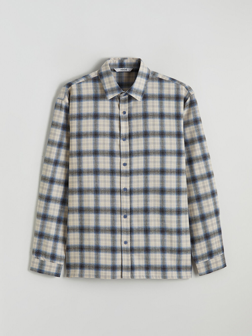 Άνδρας ΜΠΛΕ Πουκάμισο φανέλα-4