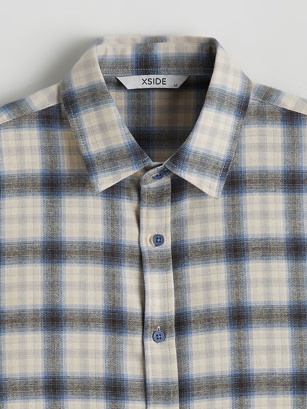 Άνδρας ΜΠΛΕ Πουκάμισο φανέλα-5