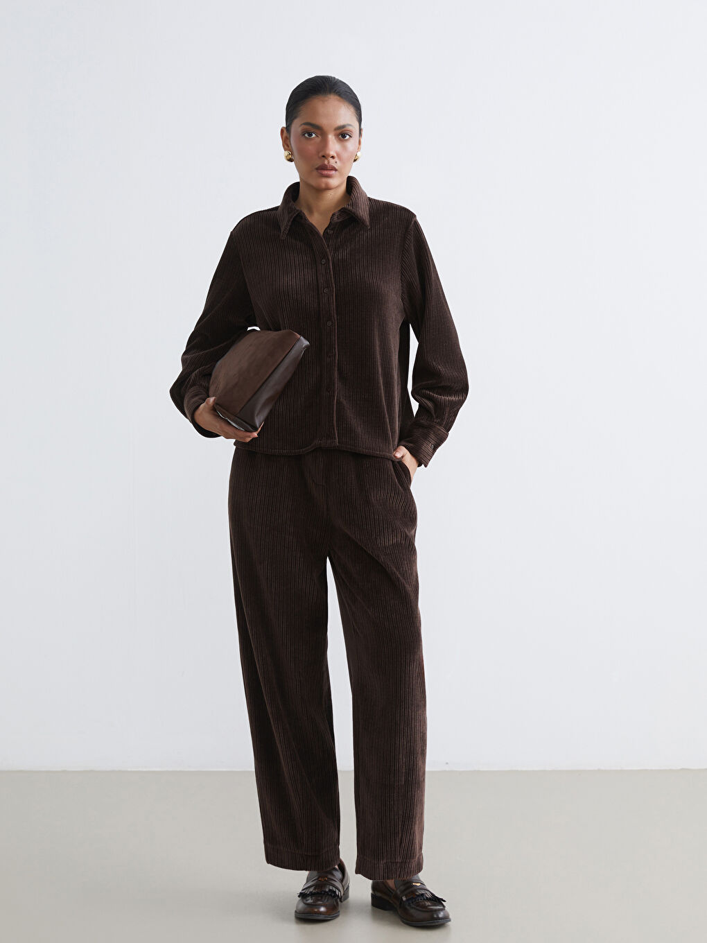 Chemise BRUN Femme-1