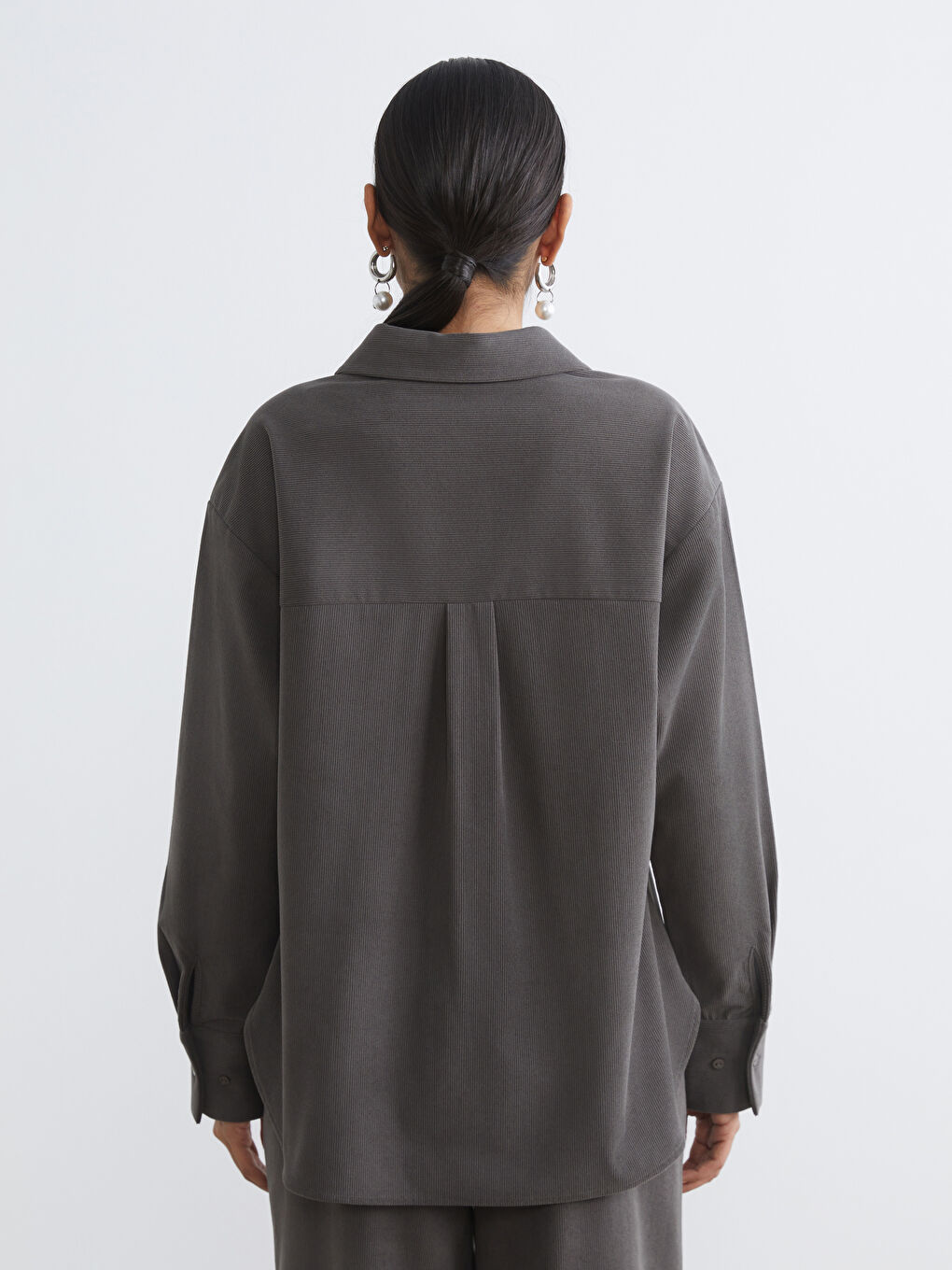 Loose Fit Textured Women's Shirt-3