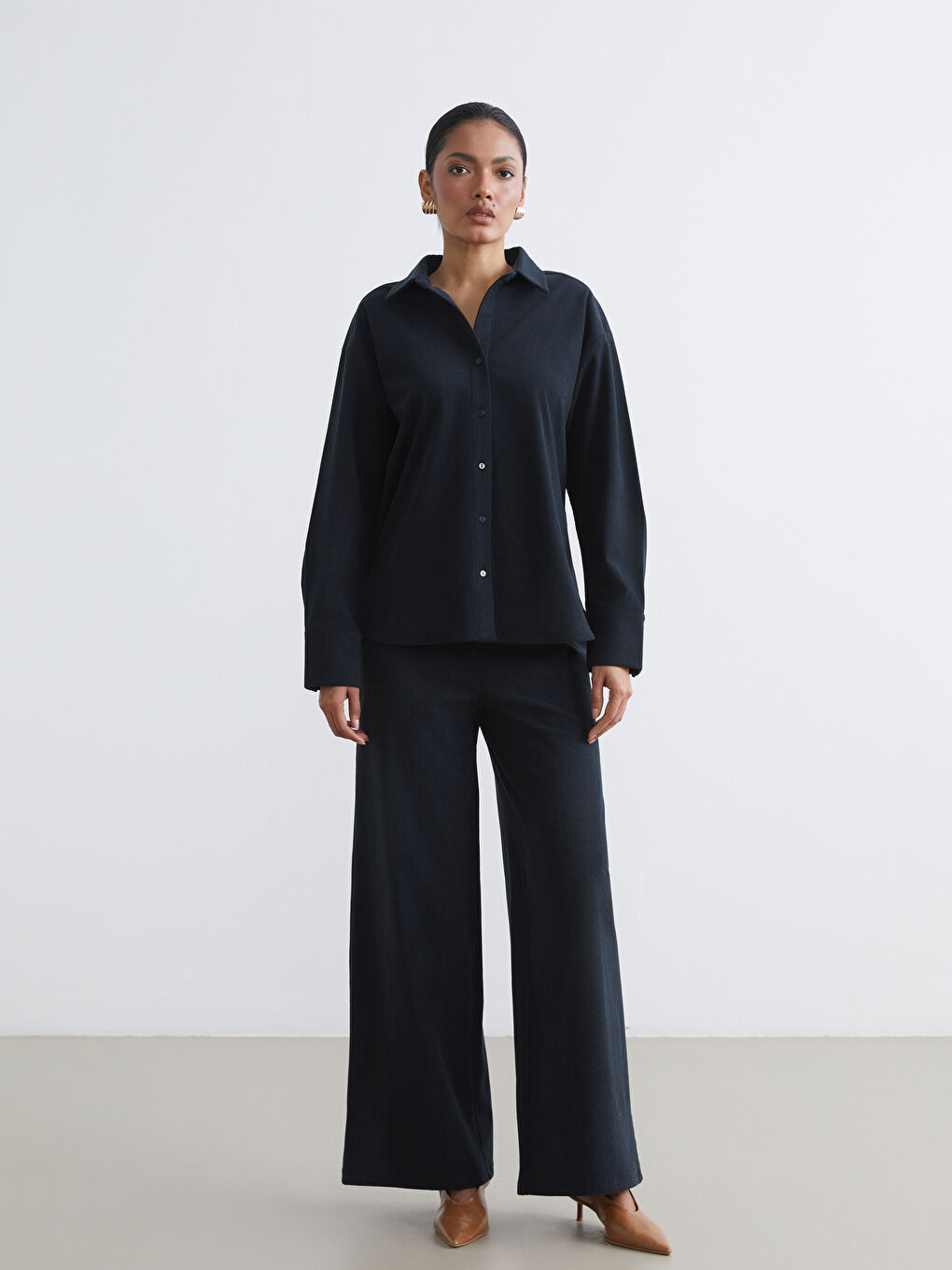 Loose Fit Textured Women's Shirt-1