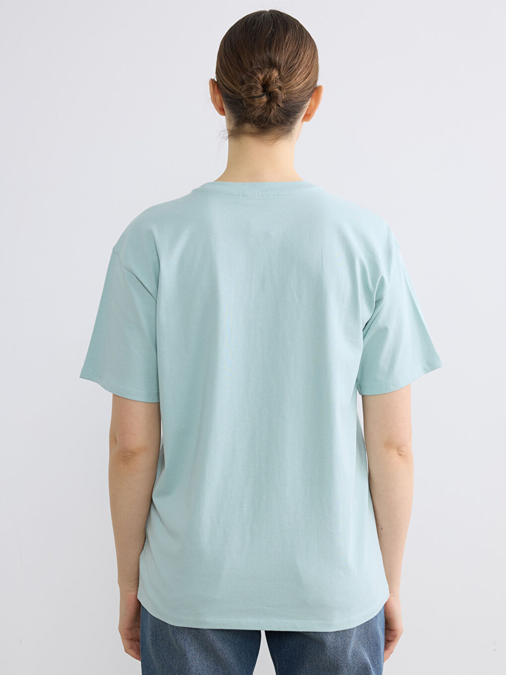 Женщины Зелёный Футболка-3