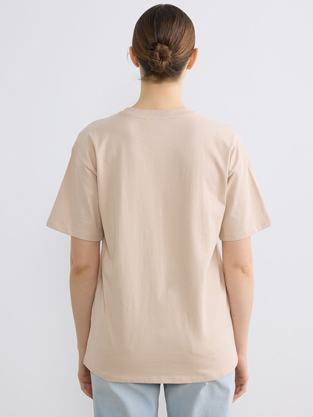Woman BEIGE T-Shirt-3