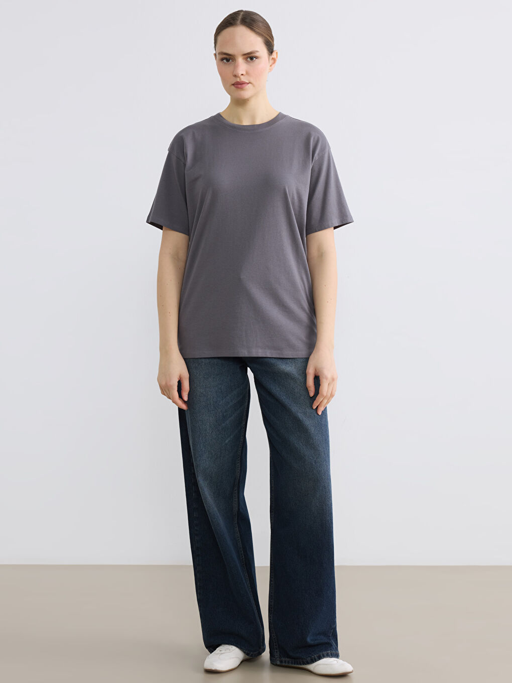 T-shirt GRIS Femme-1