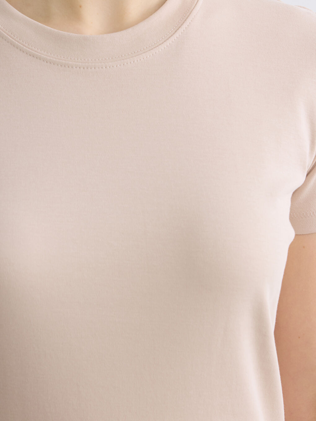 Woman BEIGE T-Shirt-2