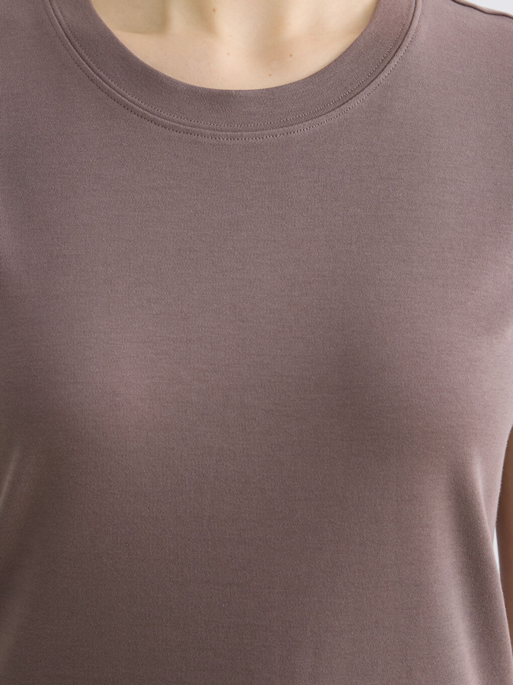 Женщины Коричневый Футболка-2