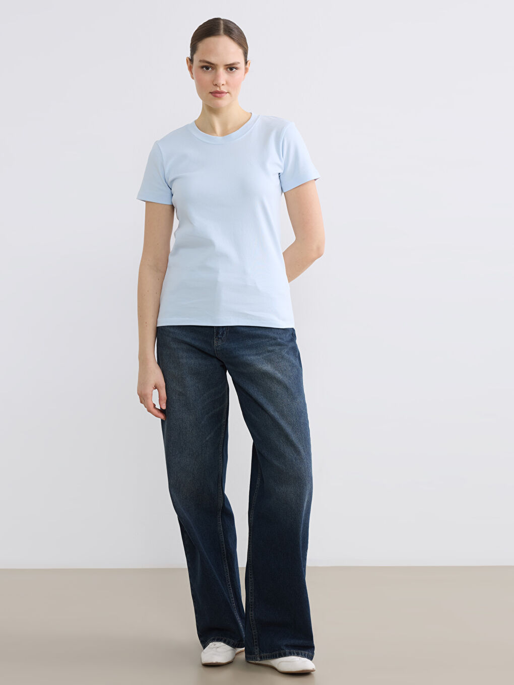 Әйелдер көгілдір Футболка-1