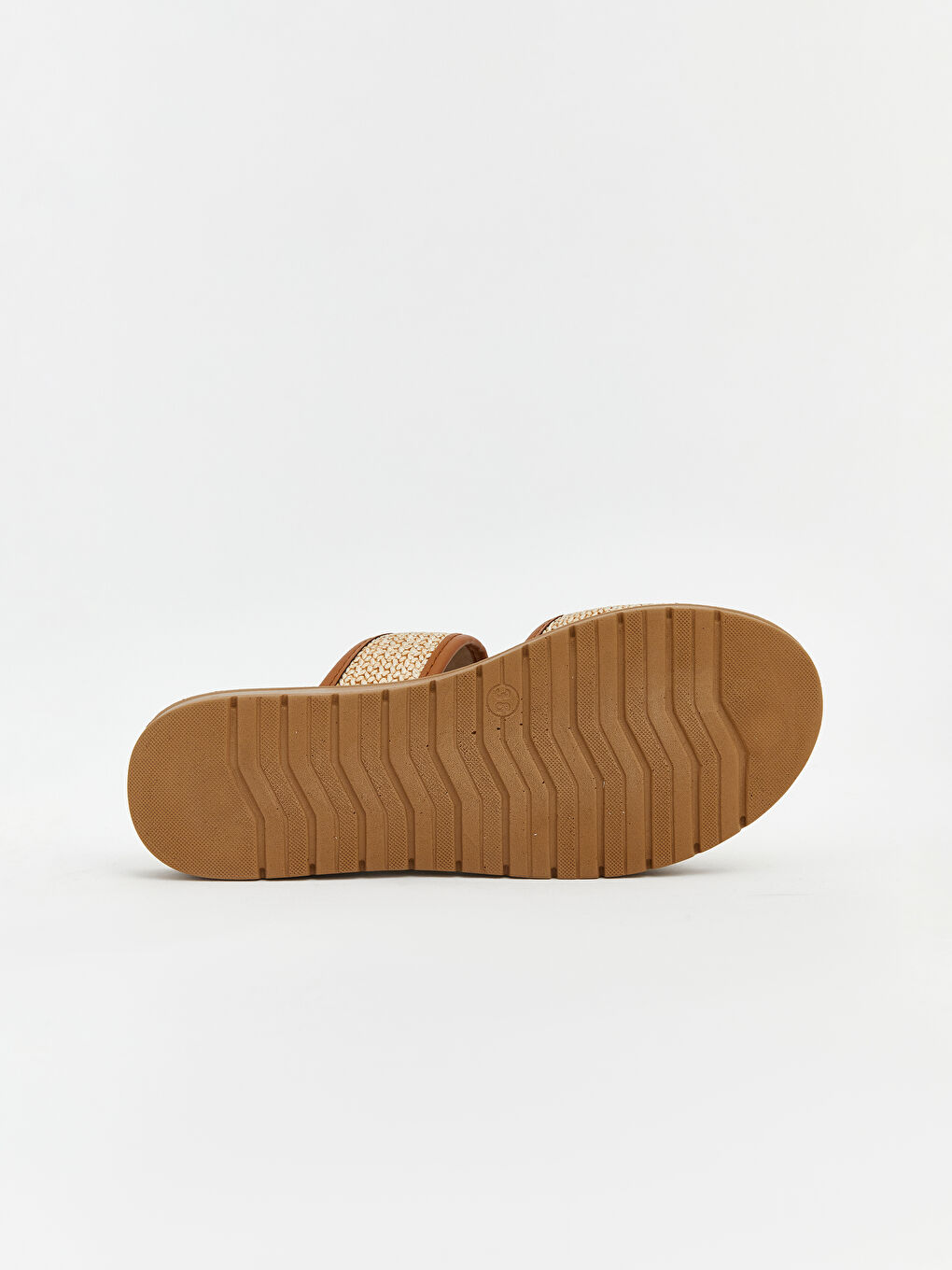 Bej Çift Bantlı Kadın Terlik-4