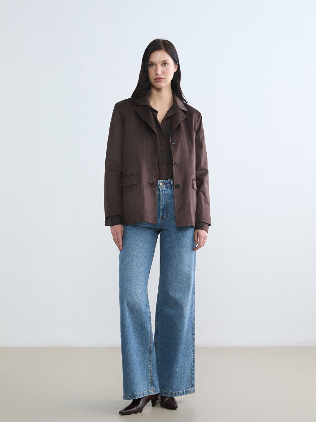 Women's Suede-Look Blazer-1