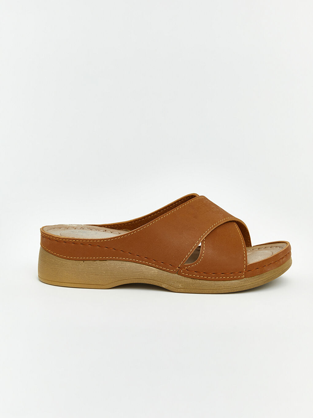 Bej Süet Görünümlü Kadın Terlik-1