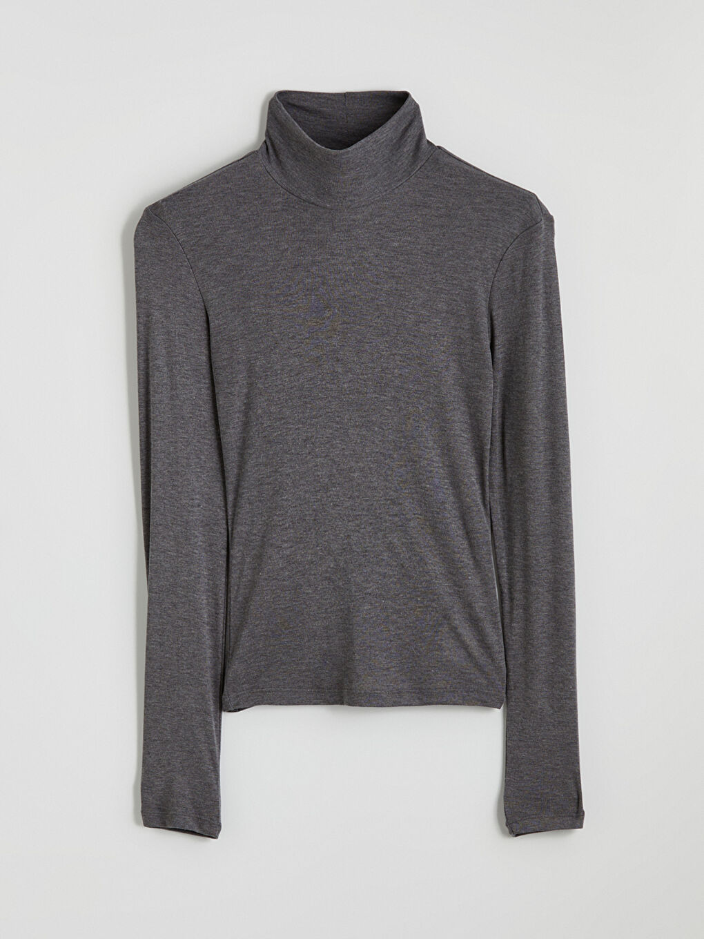 Antrasit Dik Yaka Fitilli Kadın Body-4